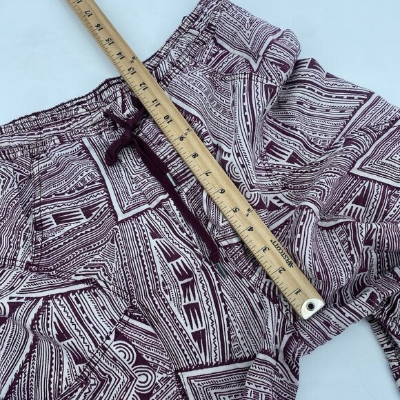 Anthropologie Size Small Printed Harem Pants Cream Aztec Tribal Oversized - Picture 7 of 15
